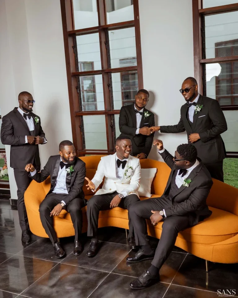 Happy Groom with his groomsmen